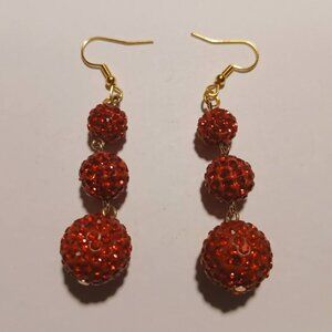 Scarlet Drops Earrings  Handcrafted Earrings